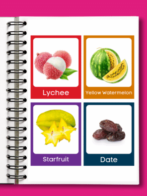 32 Fruit Cards for Kids